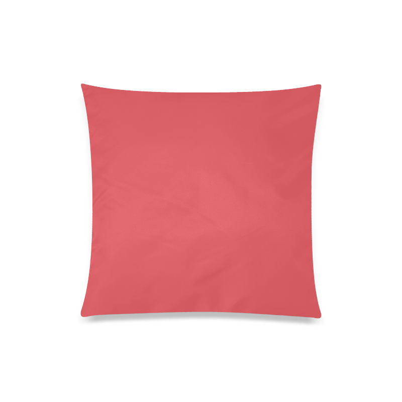Cayenne Color Accent Custom Zippered Pillow Case 20"x20"(Twin Sides)