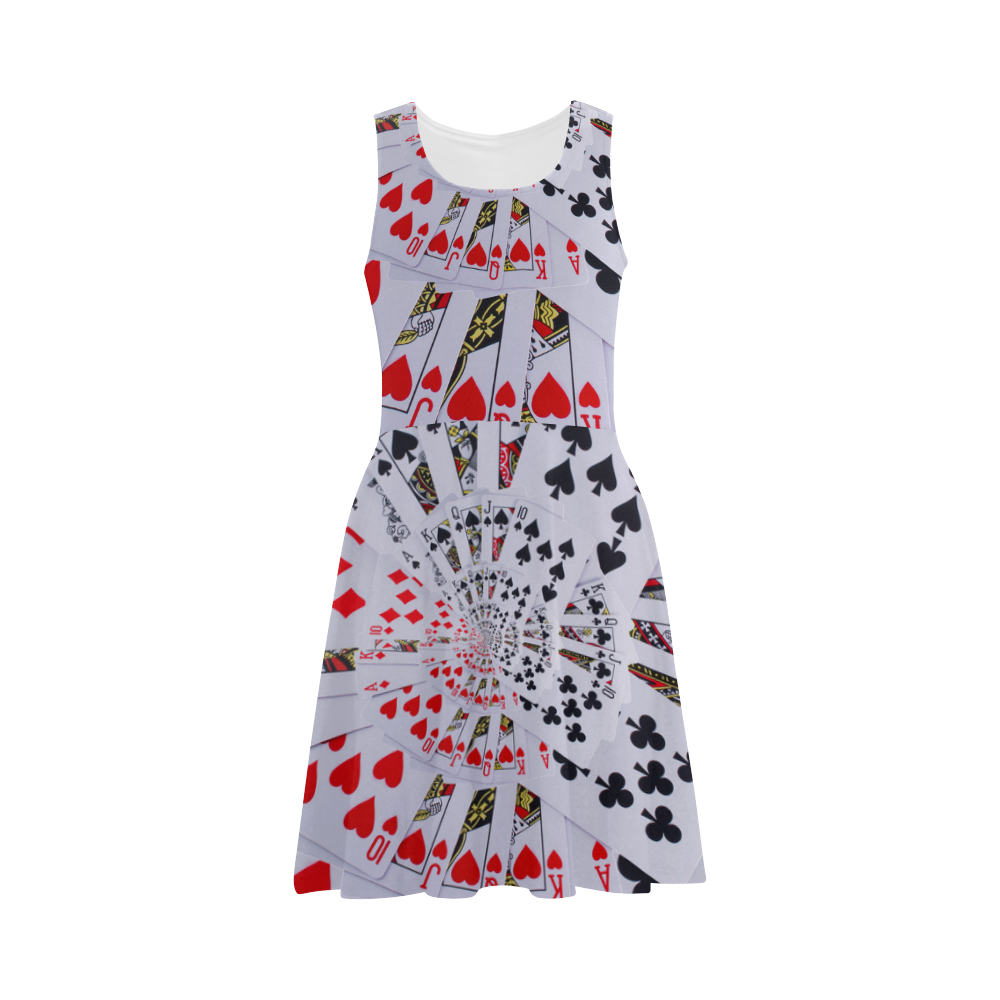 Casino Poker Royal Flush Spiral Droste Atalanta Sundress (Model D04)