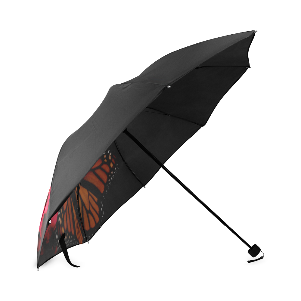 BUTTERFLY N FLOWER Foldable Umbrella (Model U01)