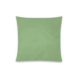 Green Tea Color Accent Custom Zippered Pillow Case 20"x20"(Twin Sides)