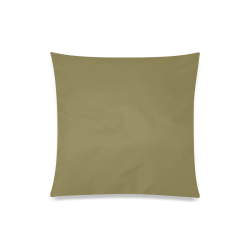 Green Moss Color Accent Custom Zippered Pillow Case 20"x20"(Twin Sides)