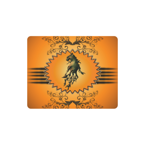 Lion with flame Rectangle Mousepad