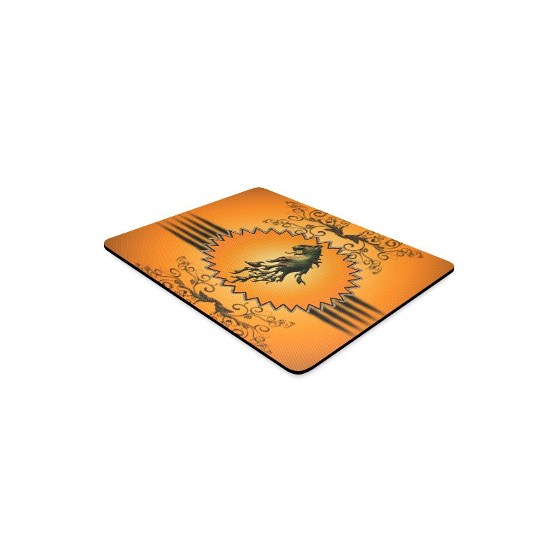 Lion with flame Rectangle Mousepad