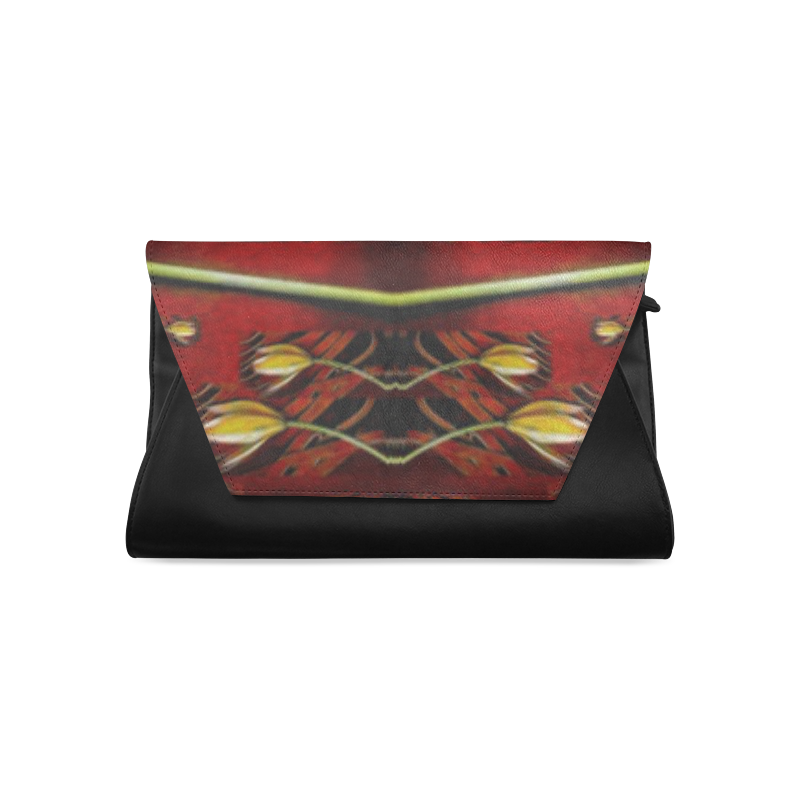 fantasy flowers and leather in a world of harmony Clutch Bag (Model 1630)