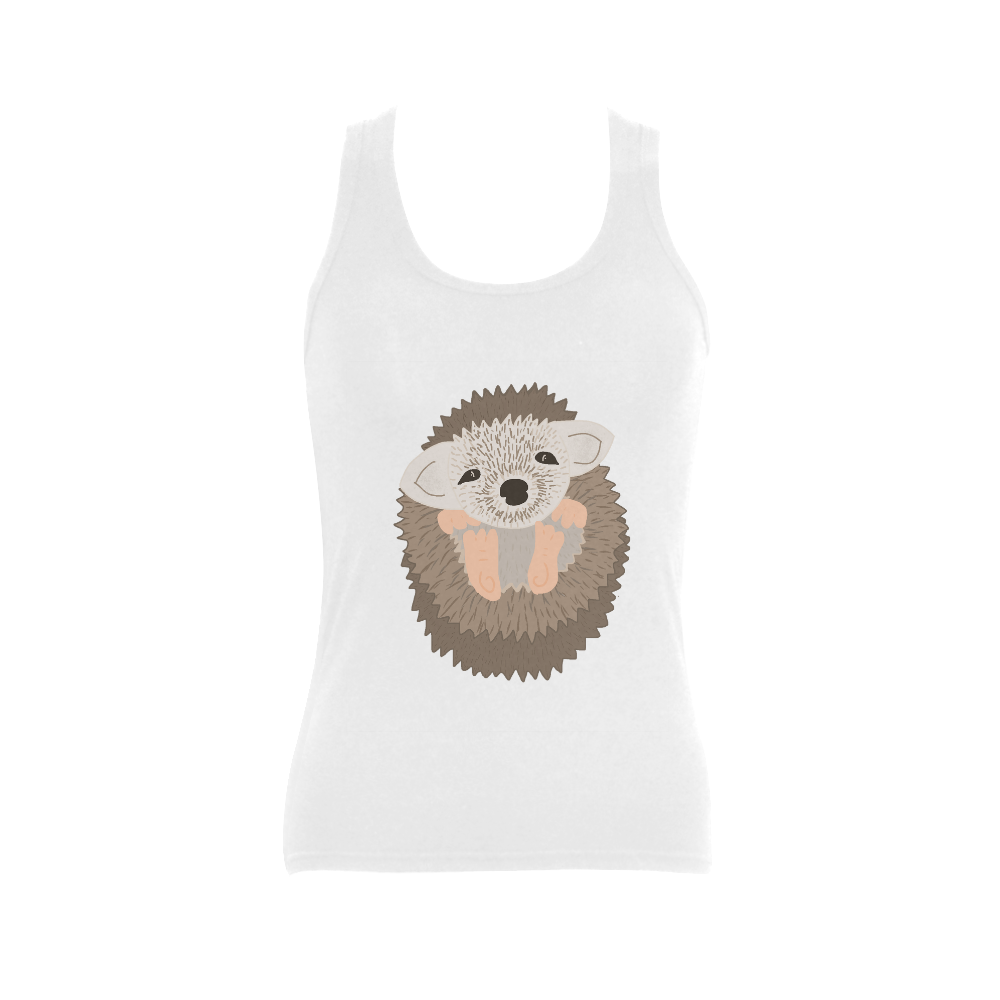 Baby Hedgehog Women's Shoulder-Free Tank Top (Model T35)