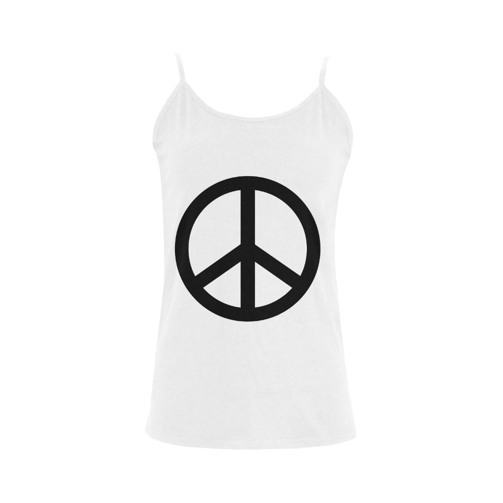 peace 2 Women's Spaghetti Top (USA Size) (Model T34)