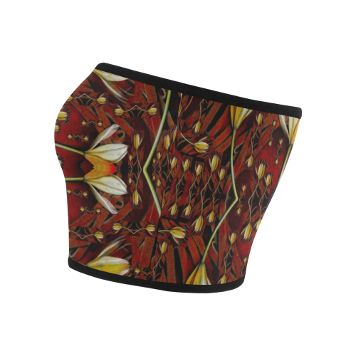 fantasy flowers and leather in a world of harmony Bandeau Top