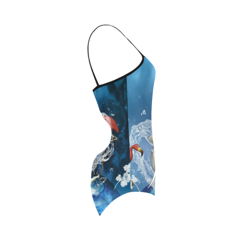 Dolphin with flamingo Strap Swimsuit ( Model S05)