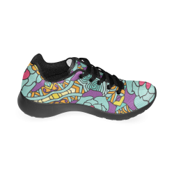Mariager-bold flowers,blue,purple,yellow floral Women’s Running Shoes (Model 020)