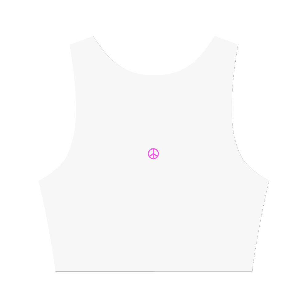 pink peace Women's Crop Top (Model T42)