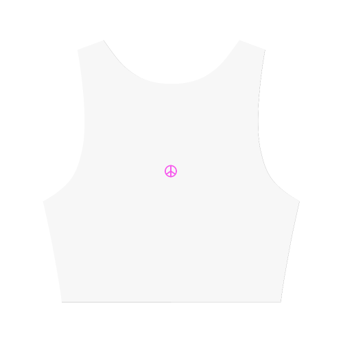pink peace Women's Crop Top (Model T42)