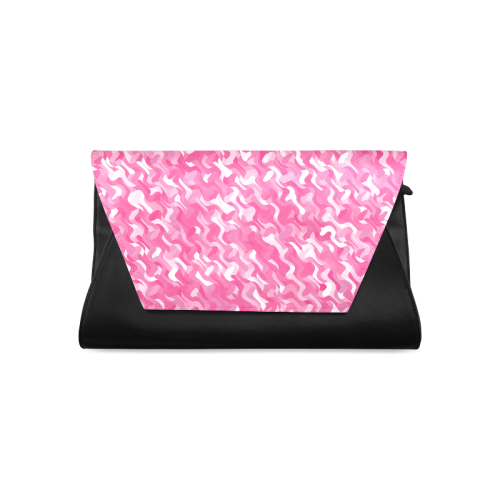 Pink and White Wavy Shapes Abstract Clutch Bag (Model 1630)