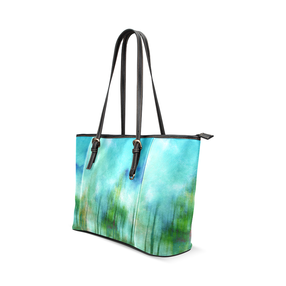 Sense of Summer Leather Tote Bag/Small (Model 1640)