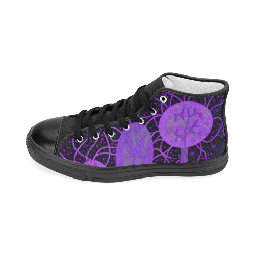 Enchanted Forest Women's Classic High Top Canvas Shoes (Model 017)
