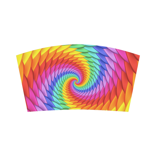 Psychedelic Rainbow Spiral Bandeau Top