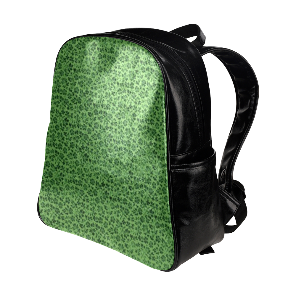 Vintage Flowers Ivy Green Multi-Pockets Backpack (Model 1636)