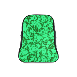 Vintage Swirls Green School Backpack/Large (Model 1601)