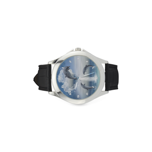 Clock weiss Women's Classic Leather Strap Watch(Model 203)