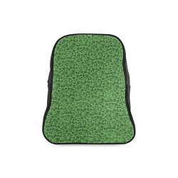 Vintage Flowers Ivy Green School Backpack/Large (Model 1601)