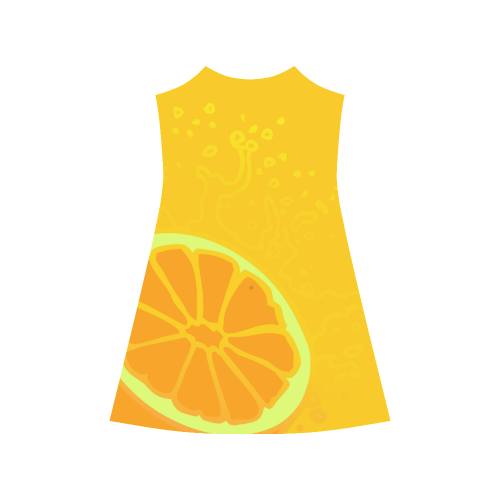 Juicy orange fruit fruits VAS2 Alcestis Slip Dress (Model D05)