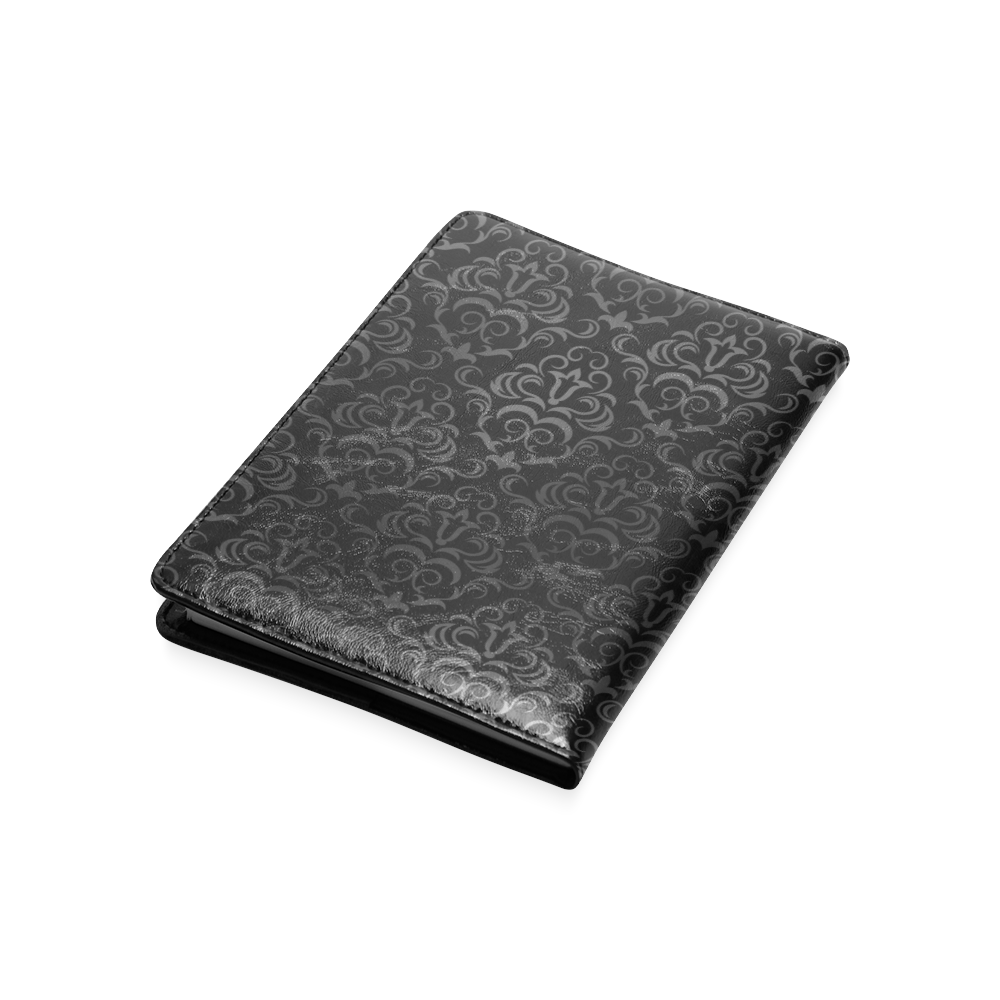 Black Grey Damasks Custom NoteBook A5