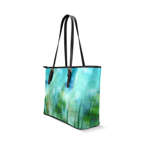 Sense of Summer Leather Tote Bag/Small (Model 1640)