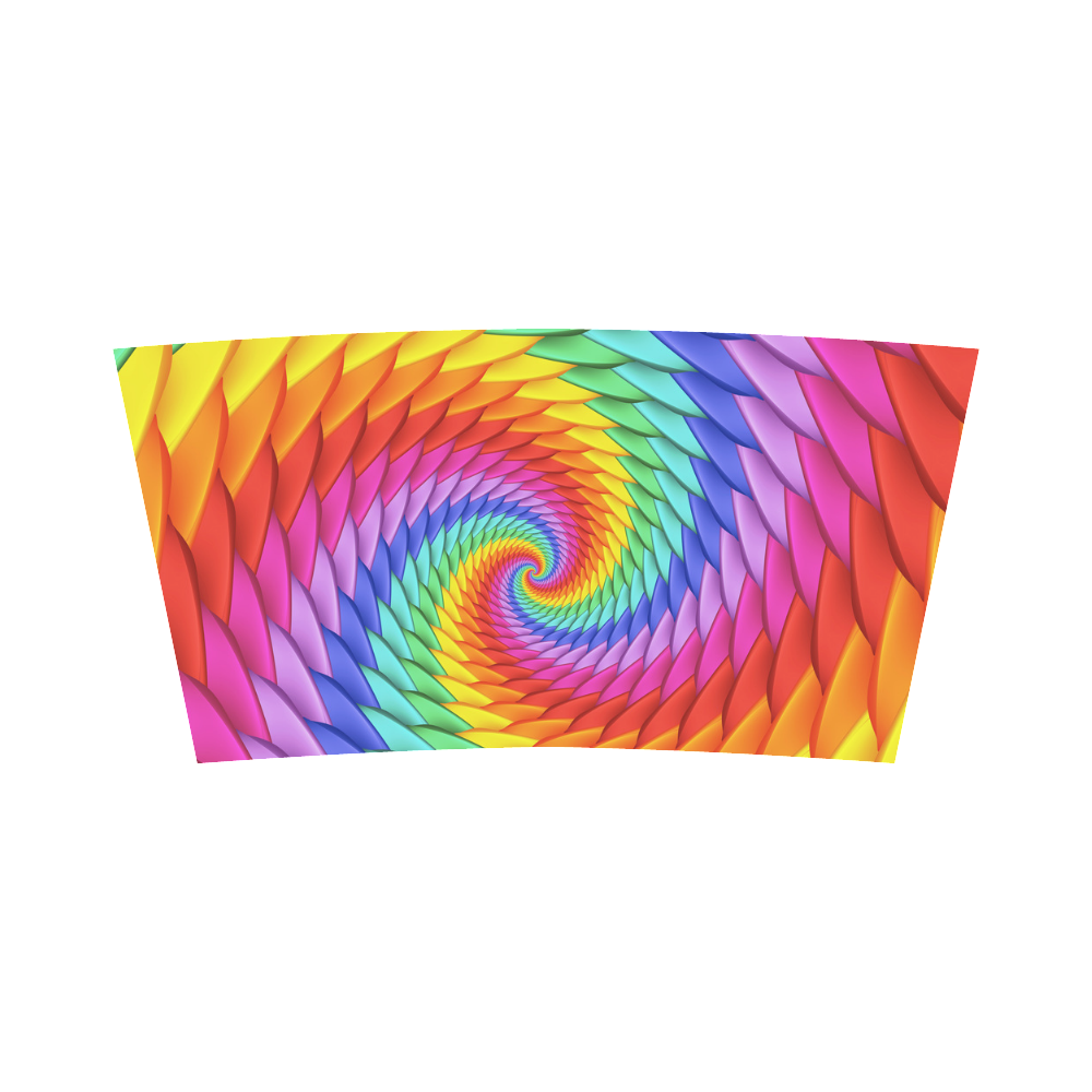 Psychedelic Rainbow Spiral Bandeau Top