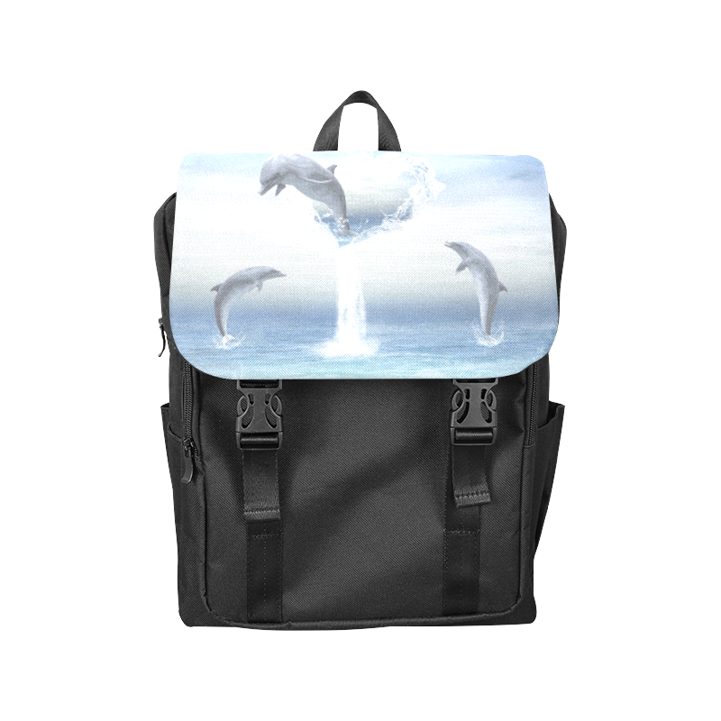 The Heart Of The Dolphins Casual Shoulders Backpack (Model 1623)