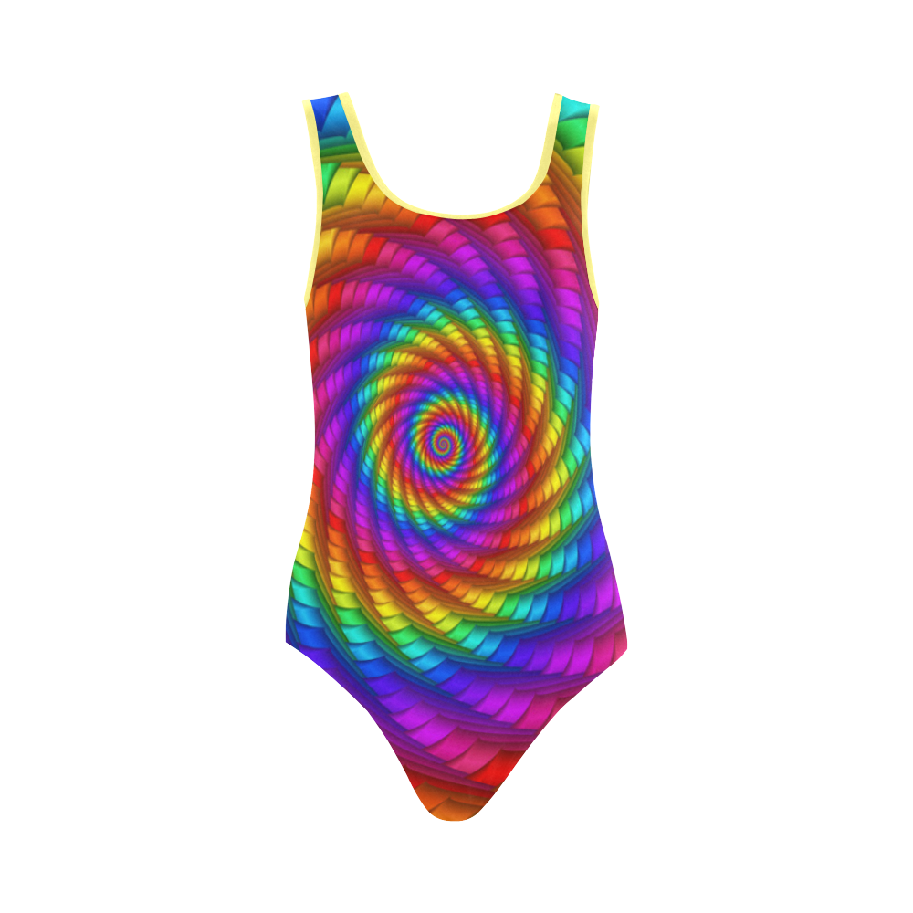 Abstract Colorful Psychedelic One Piece Swimsuite