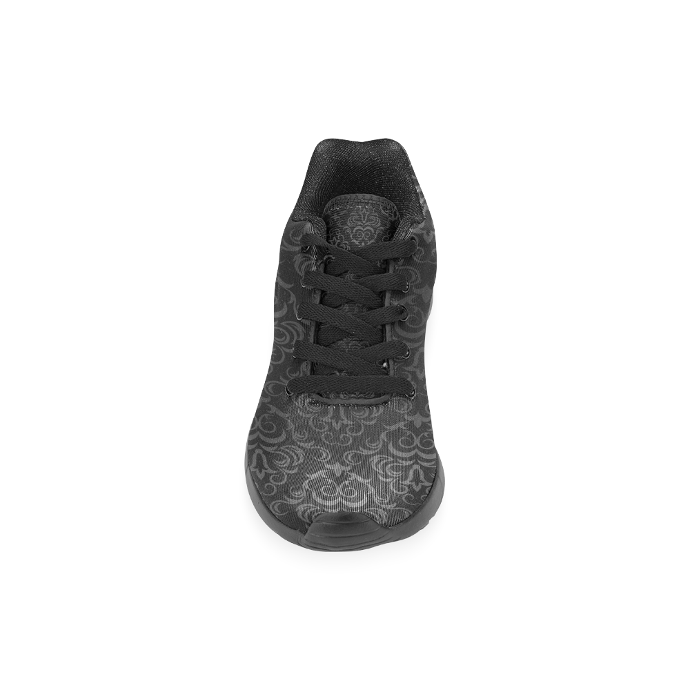 Black Grey Damasks Men’s Running Shoes (Model 020)