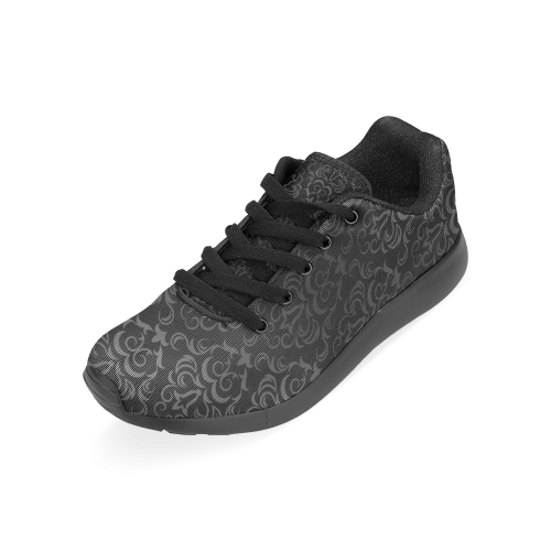 Black Grey Damasks Men’s Running Shoes (Model 020)