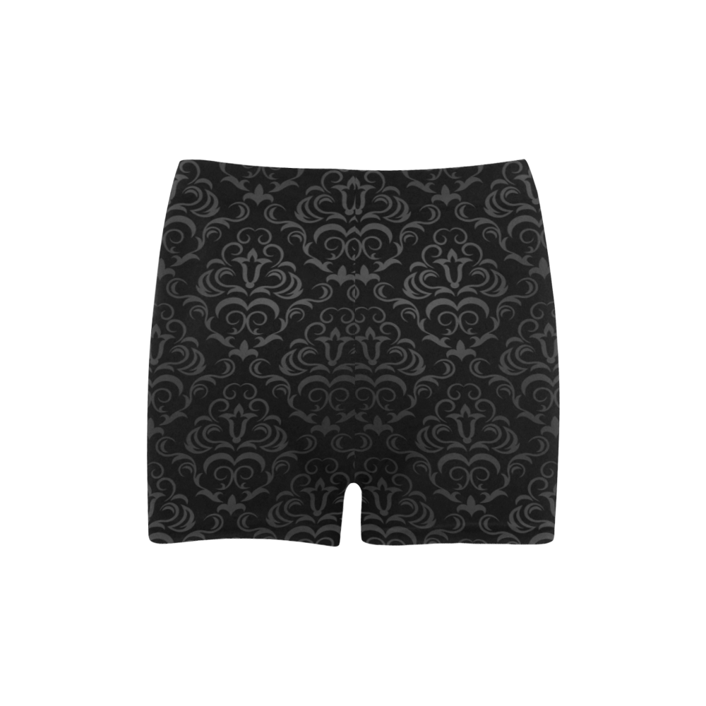 Black Grey Damasks Briseis Skinny Shorts (Model L04)
