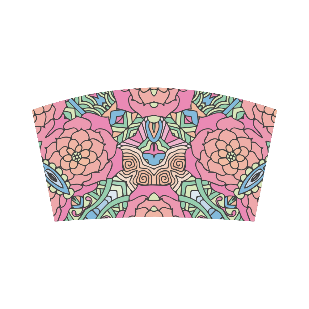 Mariager-Carnival colors-rose flowers Bandeau Top