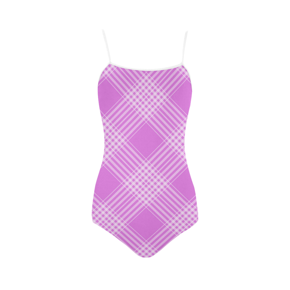 Checks014Q Strap Swimsuit ( Model S05)