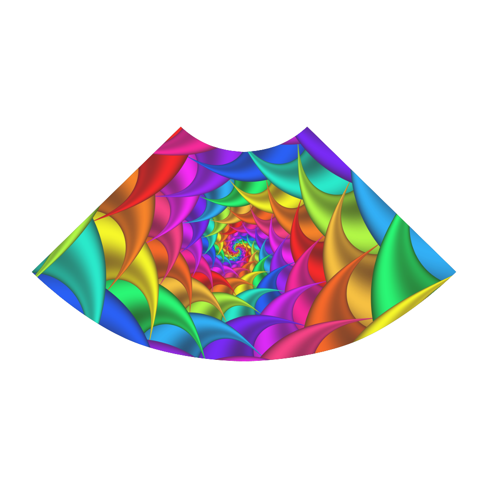 Psychedelic Rainbow Spiral Atalanta Sundress (Model D04)