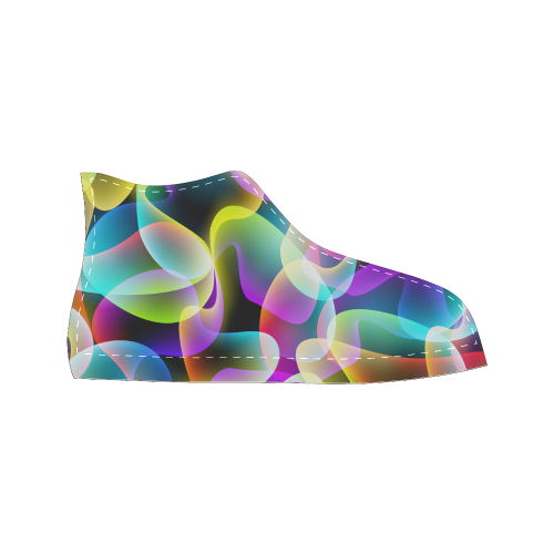 glowing swirls Women's Classic High Top Canvas Shoes (Model 017)