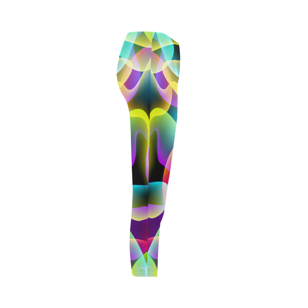 glowing swirls Capri Legging (Model L02)