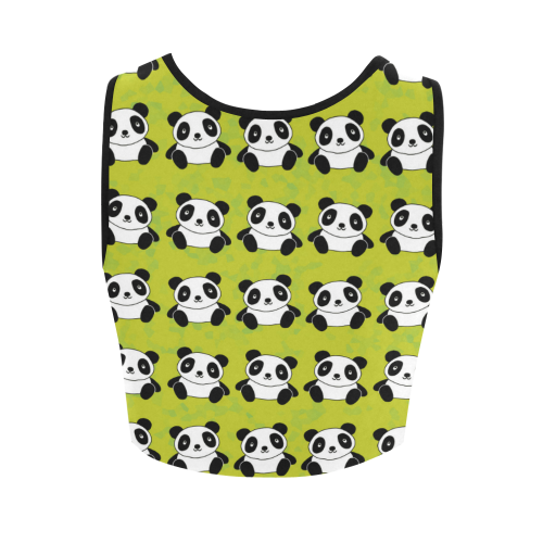 Panda Pattern Women's Crop Top (Model T42)