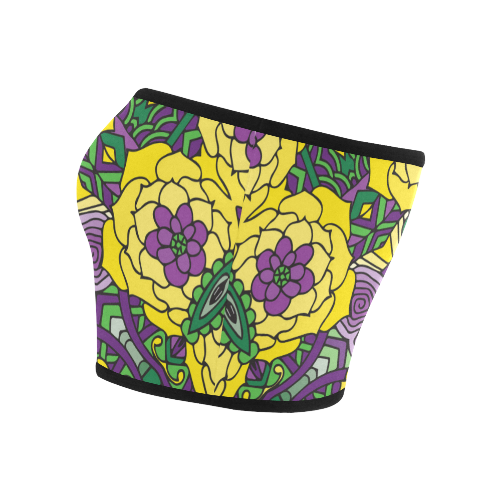 Mariager, Mardi Gras yellow purple green Bandeau Top