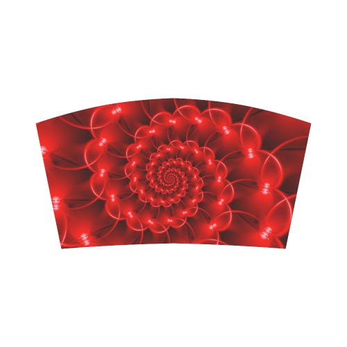 Glossy Red Spiral Fractal Bandeau Top