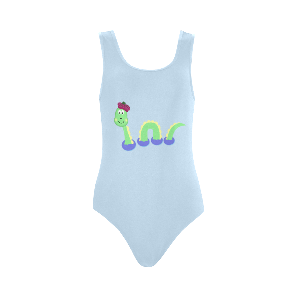 Loch Ness Monster Vest One Piece Swimsuit (Model S04)