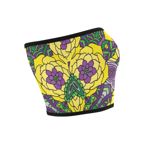 Mariager, Mardi Gras yellow purple green Bandeau Top