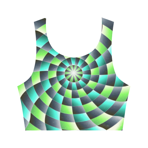 glossy spirals Women's Crop Top (Model T42)