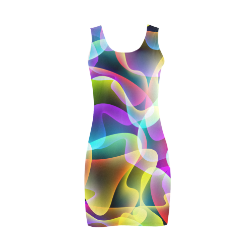 glowing swirls Medea Vest Dress (Model D06)