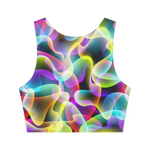 glowing swirls Women's Crop Top (Model T42)