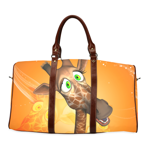 Funny giraffe Waterproof Travel Bag/Large (Model 1639)