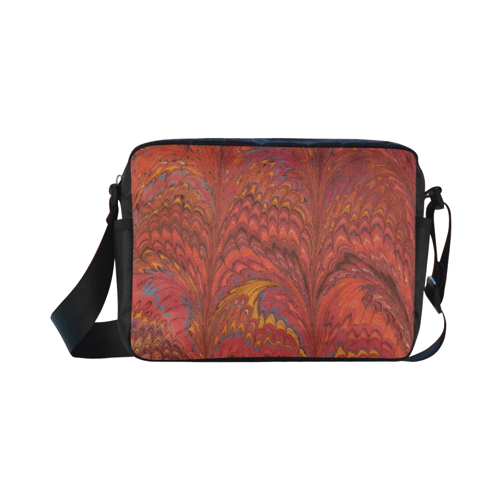 Vintage Marbleized Coral Classic Cross-body Nylon Bags (Model 1632)