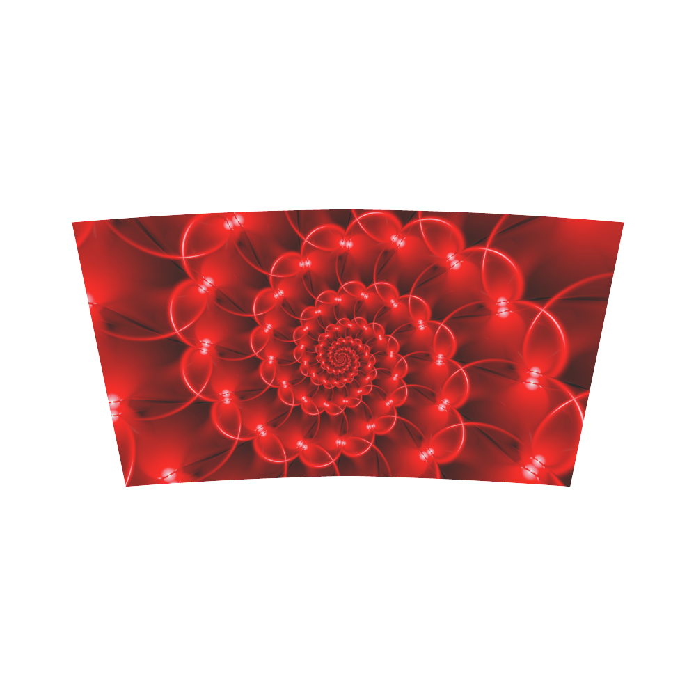 Glossy Red Spiral Fractal Bandeau Top