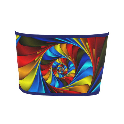 Psychedelic Rainbow Spiral Bandeau Top