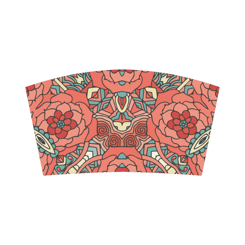 Mariager, Pale Red Rose flowers Bandeau Top